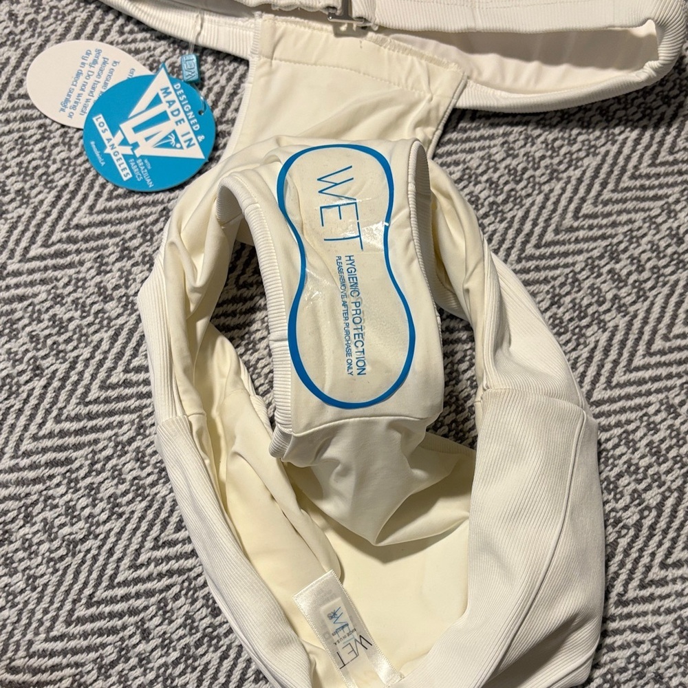 WET White Halter One Piece Swimsuit | Sz XS - Picture 6 of 6